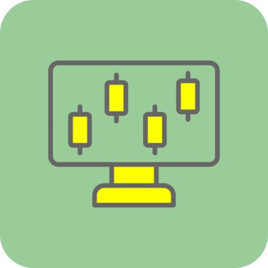 ekran simge vektör çizim 