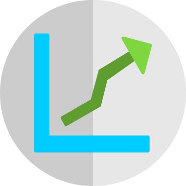 Diyagram vektör renk çizgisi simgesi 