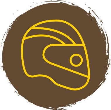 Miğfer. Web simgesi basit illüstrasyon