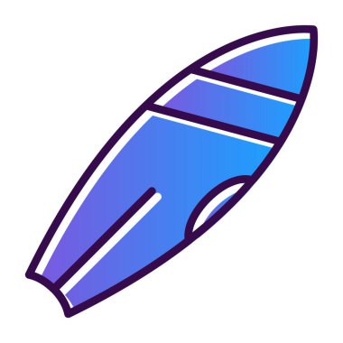 Sörf tahtası simgesinin vektör çizimi 