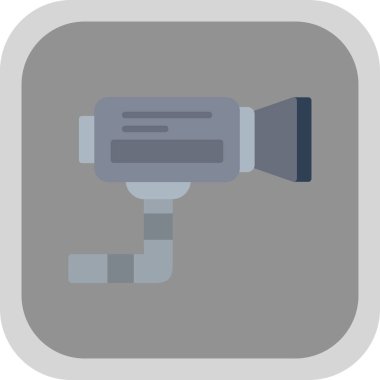 CCTV kamera simgesi, vektör illüstrasyonu