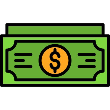 Web ve mobil uygulama tasarımınız için para simgesi, dolar logosu konsepti 