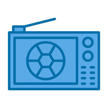 TV simgesi vektör illüstrasyonu 