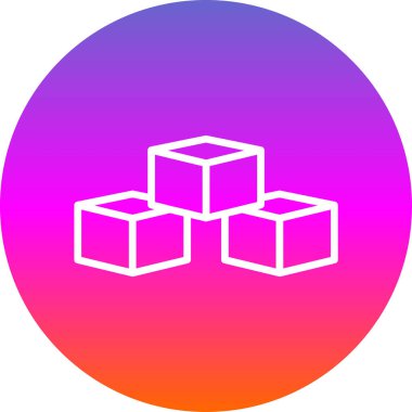 Bloklar düz simge, vektör, illüstrasyon