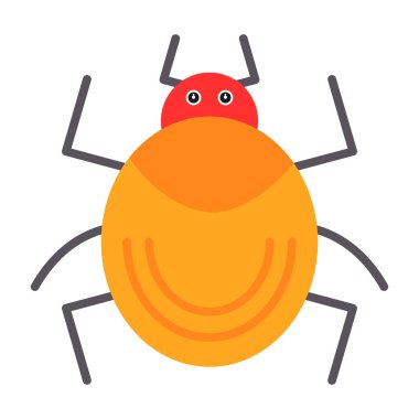 Cadılar Bayramı düz ikon vektör çizimi