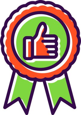 Rozet simgesi, vektör illüstrasyonu