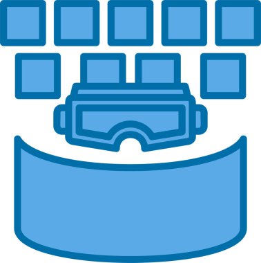 Vektör içinde vr gözlük simgesi