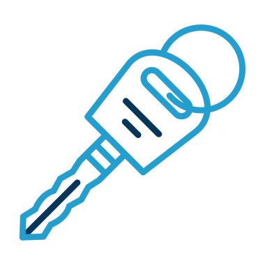 Araba anahtarı. Web simgesi basit illüstrasyon              