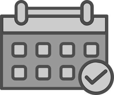 Takvim simgesi, vektör illüstrasyonu basit tasarım