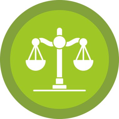 denge ölçekleri renk çizgisi simgesi, vektör illüstrasyonu 