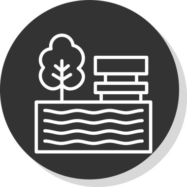 vektör ağacı simgesi, vektör illüstrasyonu