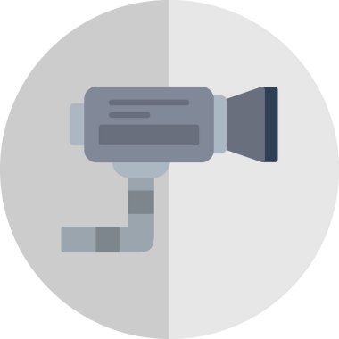 CCTV kamera simgesi, vektör illüstrasyonu