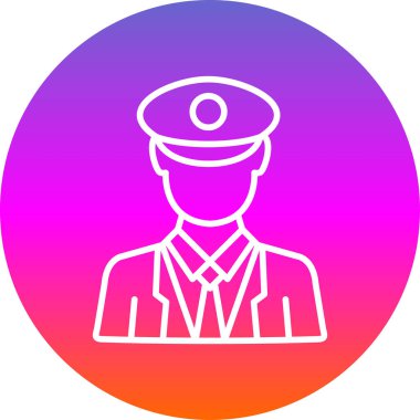 vektör polis memuru simgesi, vektör, illüstrasyon