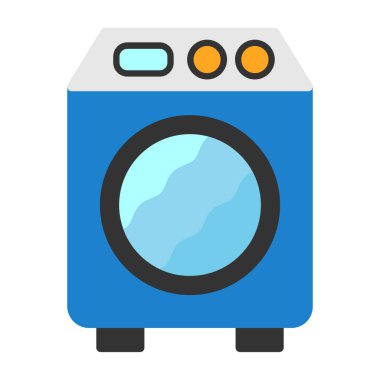 Bir çamaşır makinesinin vektör çizimi