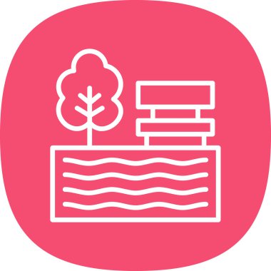 Ağaç simgesinin vektör illüstrasyonu