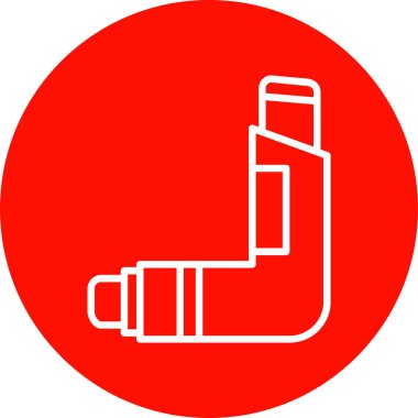 Bir tüp suyun kırmızı ve beyaz ikonunun vektör çizimi