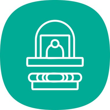 Bir cami simgesinin vektör illüstrasyonu