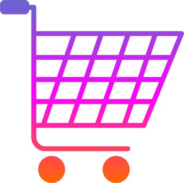 Alışveriş arabası ikonu, illüstrasyon 