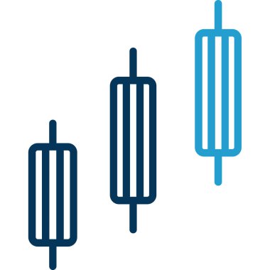 Beyaz arka planda buz çubukları simgesi. vektör illüstrasyonu