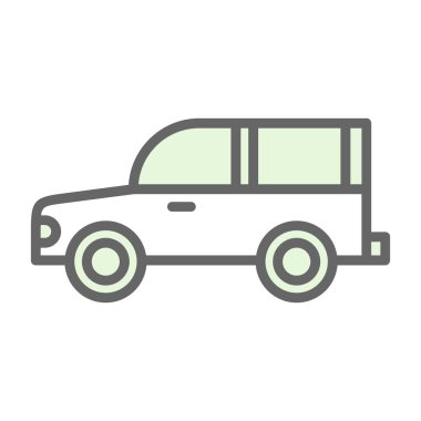 araba vektörü ince çizgi simgesi