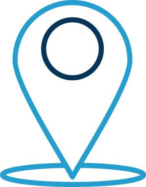 Harita işaretleyici simgesi, vektör illüstrasyonu 