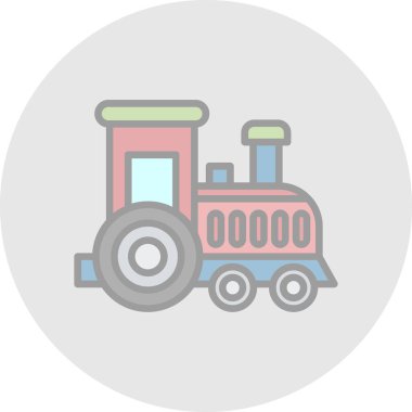 Toy train. web icon simple design