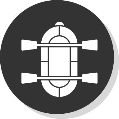 Rafting simgesinin vektör illüstrasyonu 