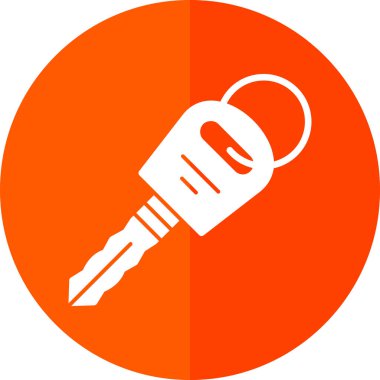Araba anahtarı. Web simgesi basit illüstrasyon              