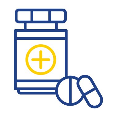 tıbbi haplar vektör çizgisi simgesi