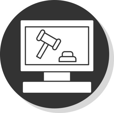 bilgisayar ekranı simgesi. Bilgisayar aygıtı vektör simgelerinin basit tasarımı.