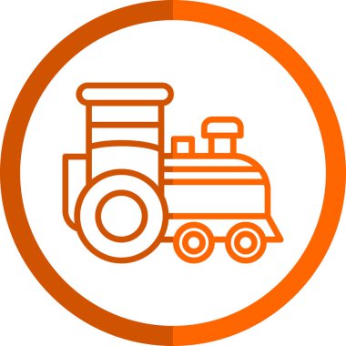 Bir traktör simgesinin vektör illüstrasyonu