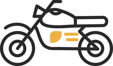 motosiklet simgesi, vektör illüstrasyonu basit tasarım