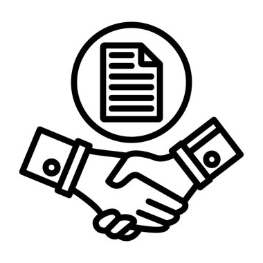 kontrat vektör çizgisi simgeleri