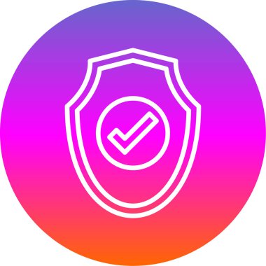 Beyaz arkaplanda renk kalkanı simgesi izole edildi. Gardiyan. Güvenlik, güvenlik, koruma, gizlilik kavramı. Çember renk düğmesi. vektör.