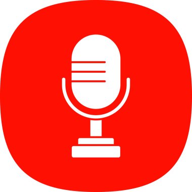 mikrofon simgesi, vektör illüstrasyonu basit tasarım