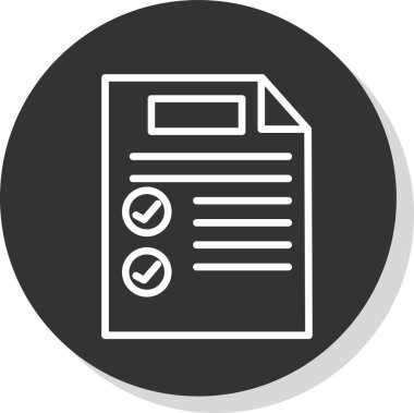 Belge simgesinin vektör illüstrasyonu 