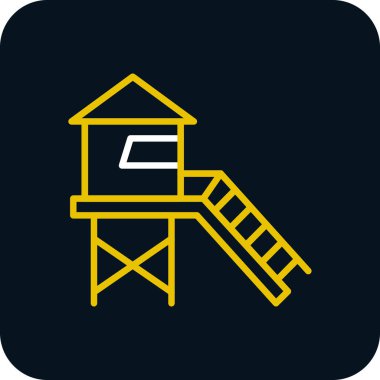 Cankurtaran kulesi simgesinin vektör çizimi                                    