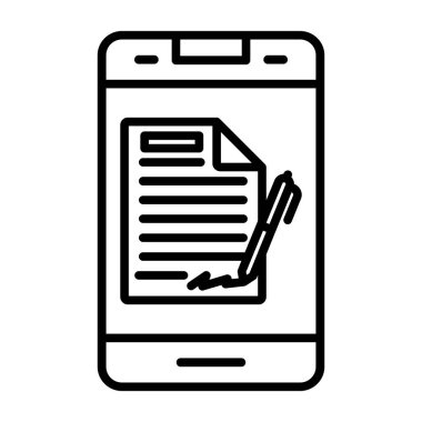 Akıllı telefon simgesi vektör illüstrasyon tasarımlı pano