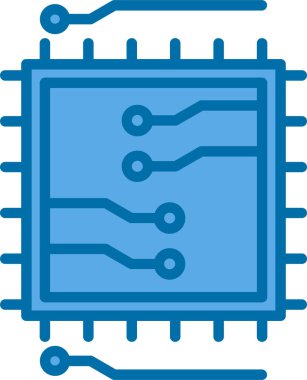 çip simgesi, vektör illüstrasyonu basit tasarım