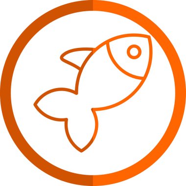Balık. Web simgesi basit illüstrasyon