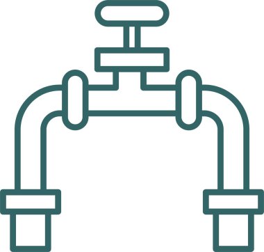 Boru simgesi, vektör illüstrasyonu basit tasarım