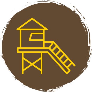 Cankurtaran kulesi simgesinin vektör çizimi                                    