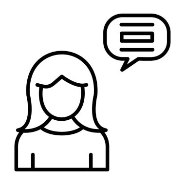 Konuşma balonu olan kız