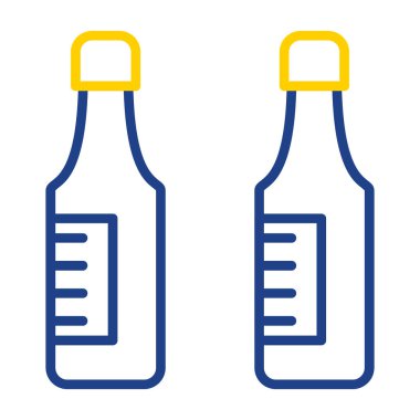 bira şişeleri simgesi, vektör illüstrasyonu  