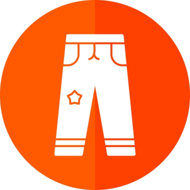 pantolon simgesi, modern vektör illüstrasyonu 