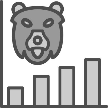 Ayı. Web simgesi basit illüstrasyon