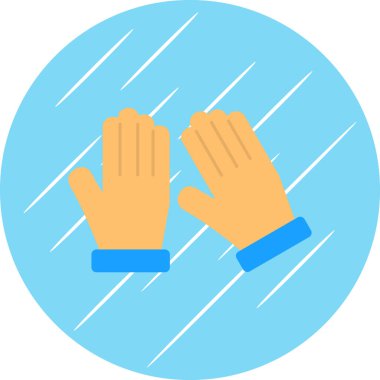 eldiven ağ ikonu vektör illüstrasyonu 