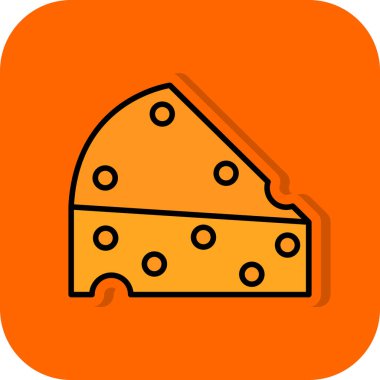 Peynir simgesi, vektör illüstraksiyon tasarımı