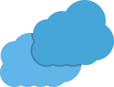 Basit Bulutlu hava simgesi, vektör illüstrasyonu