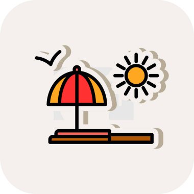 Güneş ikonu. izole vektör illüstrasyonu